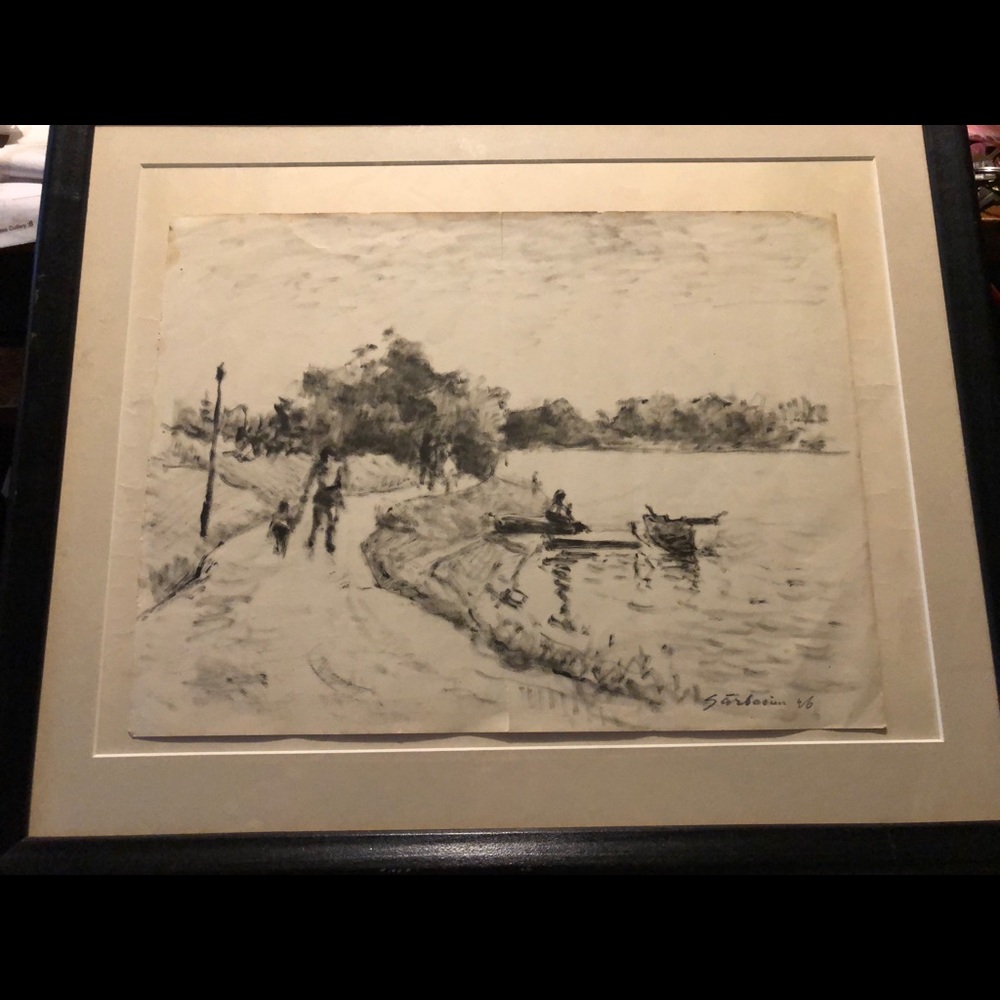 Vintage Drawing Signed